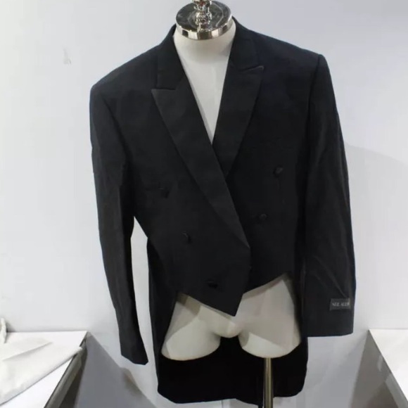 Neil Allyn Wool 6-Button Peak Lapel Tail Coat - Picture 3 of 5